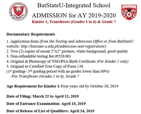 batangas state university entrance exam result|Application – Testing and Admission Office .